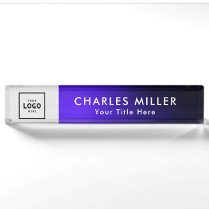 Purple blue Modern Professional business logo Nameplate