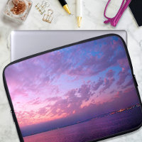 Purple blue ocean sunset photo simple modern bold