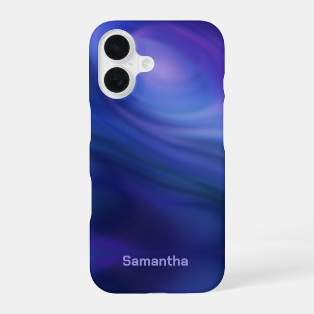  Purple Blue Ombre Gradient  iPhone 16 Case (Back)