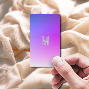 purple-blue  ombre - modern   business card