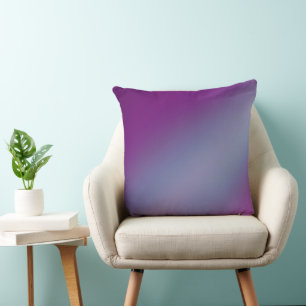 purple blue ombre moonlight Double Stripe Cushion
