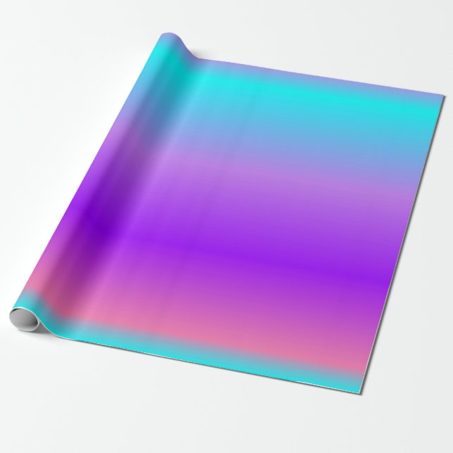 Purple Blue Ombre  Wrapping Paper (Unrolled)