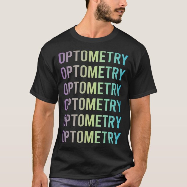 Purple Blue Optometry Optometrist T-Shirt (Front)