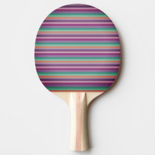 Purple,blue , orange stripes ping pong Paddle
