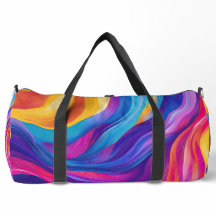 PURPLE BLUE ORANGE YELLOW ABSTRACT WAVES