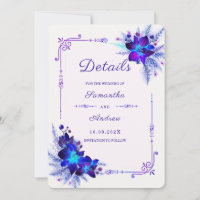 Purple Blue Orchid Wedding Details