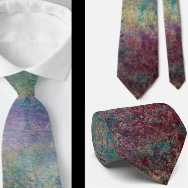 Purple Blue Peacock Abstract Neck Tie Necktie (Creator Uploaded)