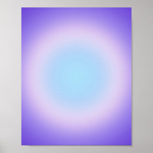 Purple Blue Pink Aura Gradient Poster