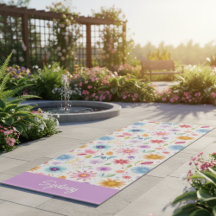 Purple Blue Pink Boho Wildflower Personalized 