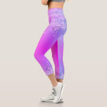 Purple Blue Pink Capri Leggings Glitter Drips<br><div class="desc">Modern Purple Pink Neon Glitter Sparkle Drips Dance Party Capri Leggings - Add Your Unique Text - Make Your Special Gift - Resize and move or remove and add text / elements with customisation tool. Design by MIGNED. Please see my other projects. You can also transfer this designs to more...</div>