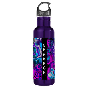 Purple, Blue, Pink Fluid Art Marble Personalised   710 Ml Water Bottle