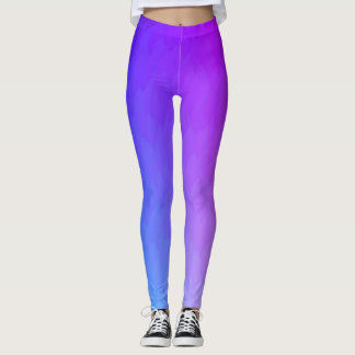 Purple, blue, pink ombre flame leggings