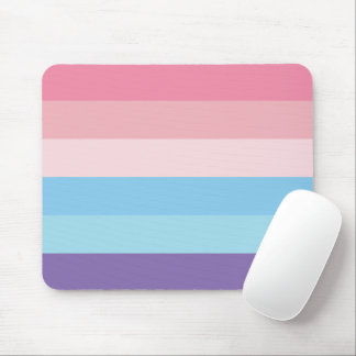 Purple Blue Pink Strip Mouse Pad