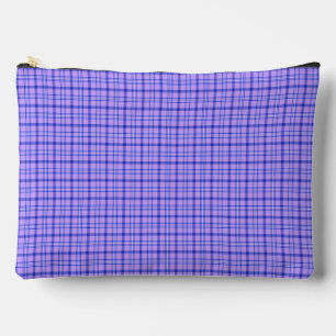 Purple Blue Plaid Classic Pattern Bright Accessory Pouch