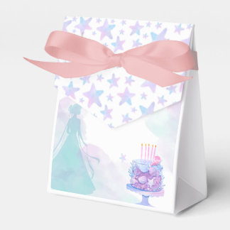 Purple Blue Princess Girl Birthday Party  Favour Box