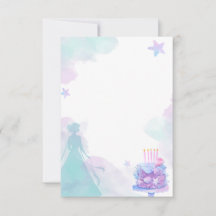 Purple Blue Princess Girl Birthday Party