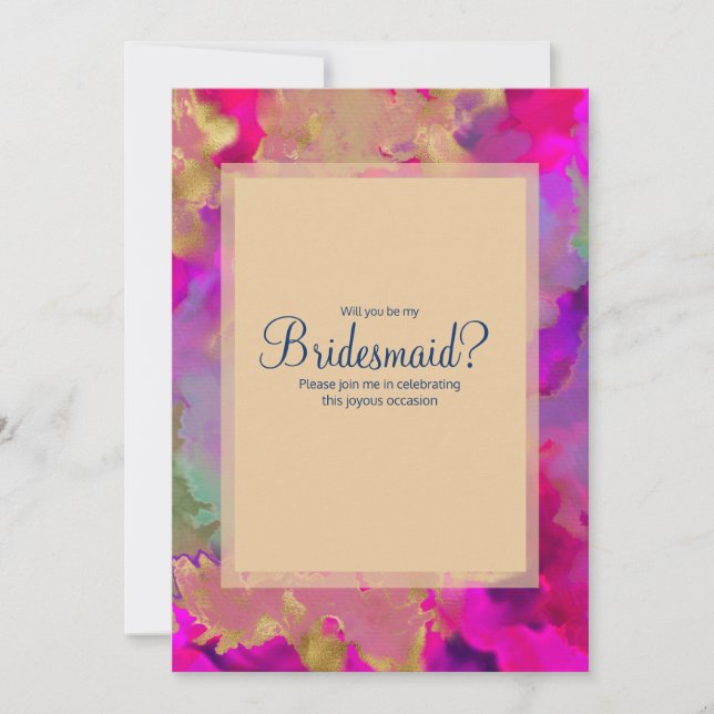 Purple, blue, purple marble in invitations  (Front)