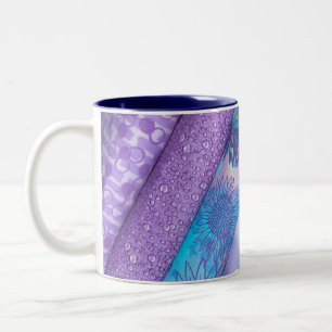 Purple & Blue Quilt Bolt Fabric Mug