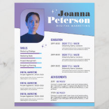 Purple Blue Resume (Template)