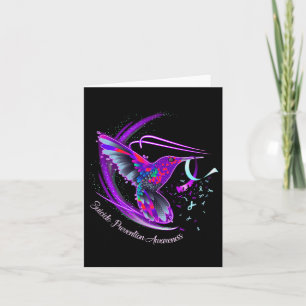 Purple Blue Ribbon Suicide Prevention Awareness 1 Card