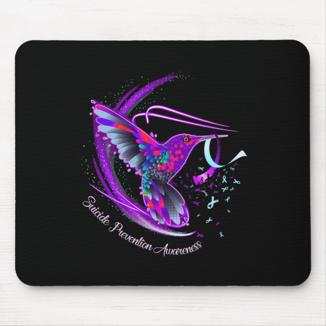 Purple Blue Ribbon Suicide Prevention Awareness 1  Mouse Pad (Front)