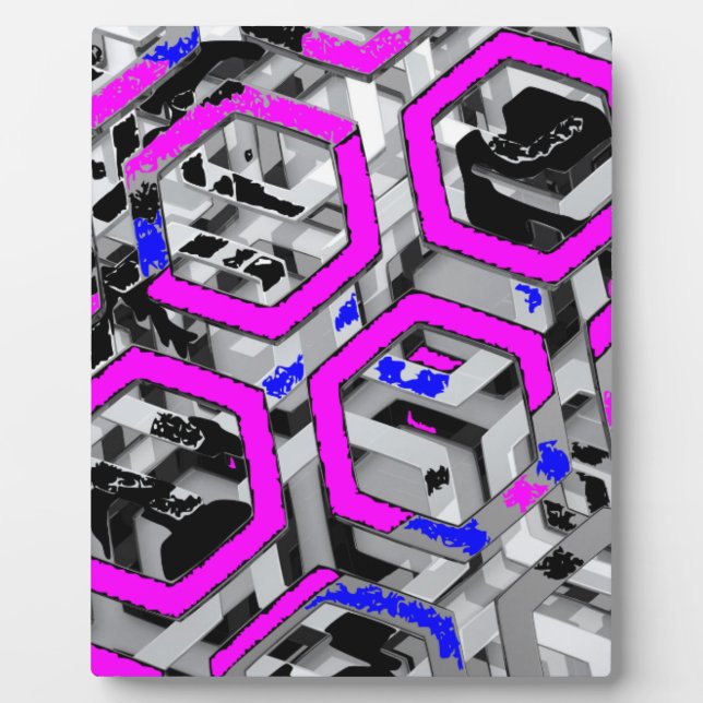 purple/blue ring design plaque (Front)