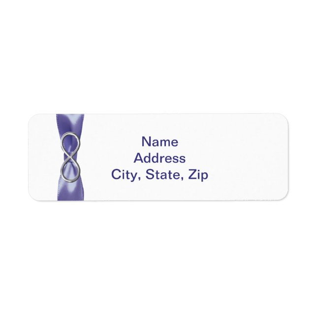 Purple Blue Silver Infinity Address Labels (Front)