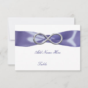 Purple Blue Silver Infinity Table Place Card