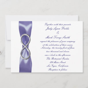 Purple Blue Silver Infinity Wedding Invitation