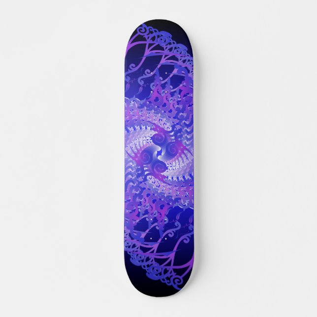Purple & Blue Spirals: Skateboard (Front)