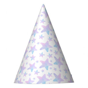 Purple Blue stars Princess Themed Birthday Party Party Hat