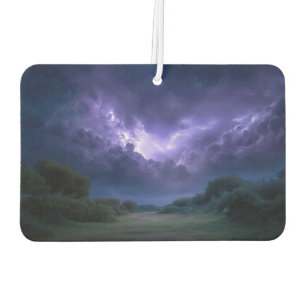 purple blue storm landscape art car air freshener