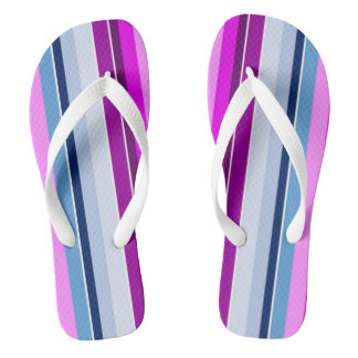 PURPLE BLUE STRIPED FLIP FLOPS