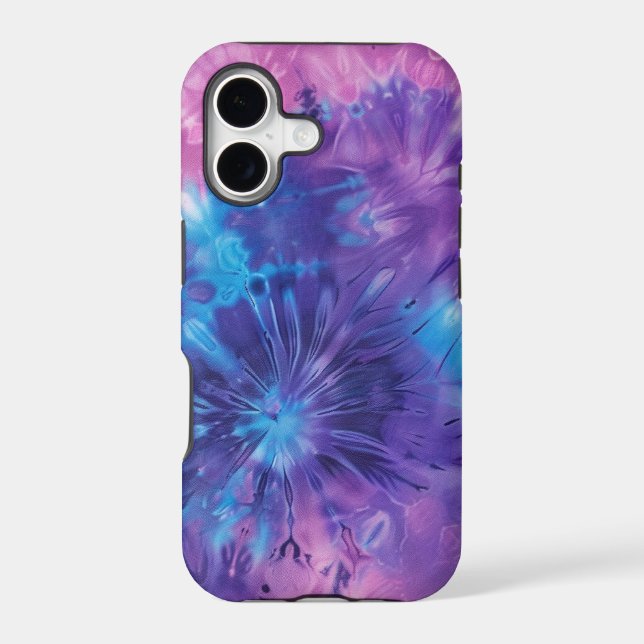 Purple Blue Tie Dye Burst (Back)
