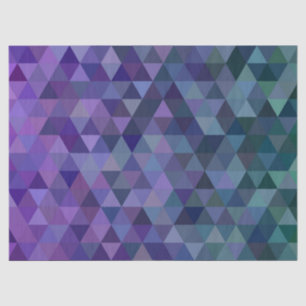 purple blue triangles tissue paper