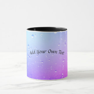 Purple Blue Water Add Your Text Mug
