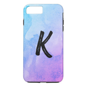 Purple Blue / Water Colour / Monogram iPhone 8 Plus/7 Plus Case