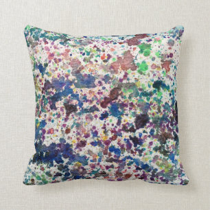 Purple Blue Watercolor Background Texture Design Cushion