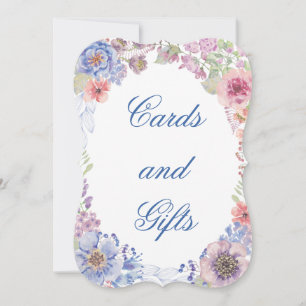 Purple & Blue Wildflowers Cards & Gifts Sign