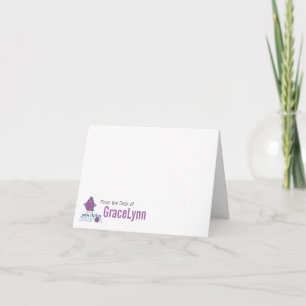 Purple & Blue Yarn Chicken Champion Note Card