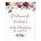 Purple Blush Floral Birthday Party Welcome Sign