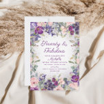 Purple Blush Pink Floral 70 and Fabulous Birthday Invitation<br><div class="desc">Elegant and artistic blush pink and purple watercolor floral and foliage 70 and Fabulous birthday party invitation for women. Text is fully customisable,  so design these invitations for anyone of any age. Contact me for assistance with your customisations or to request additional Zazzle products for your party.</div>