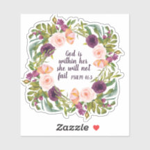 Purple Blush Pink Floral Bible Verse God is Within