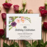 Purple Blush Pink Watercolor Floral 18th Birthday<br><div class="desc">Beautiful purple,  burgundy,  and blush pink watercolor floral 18th birthday party invitation for girls. Contact us for help with customisation or to request matching products.</div>