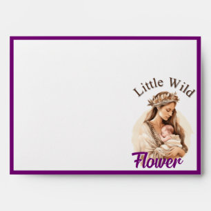 Purple Boho Baby Shower Envelope
