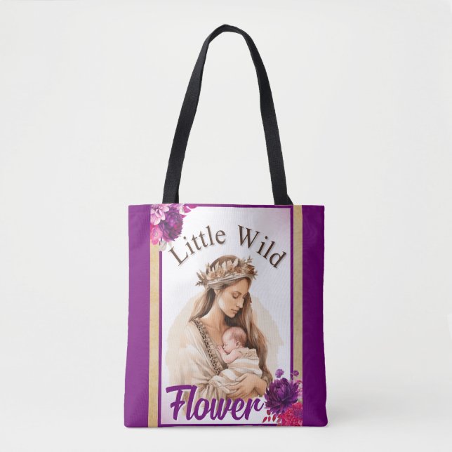 Purple Boho Baby Shower  Tote Bag (Front)