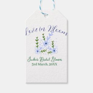 Purple boho love in Bloom bridal shower name retro Gift Tags