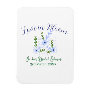 Purple boho love in Bloom bridal shower name retro Magnet