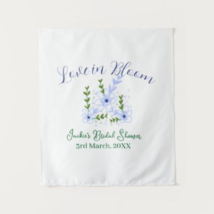Purple boho love in Bloom bridal shower name retro Tapestry