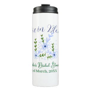 Purple boho love in Bloom bridal shower name retro Thermal Tumbler